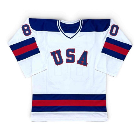 1980 Miracle on Ice Team USA Autographed White Jersey - 17 Signatures - JSA