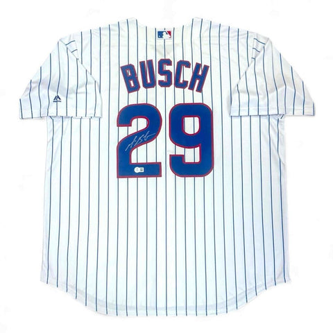 Michael Busch Autographed SIGNED Chicago Cubs Majestic Jersey - Beckett