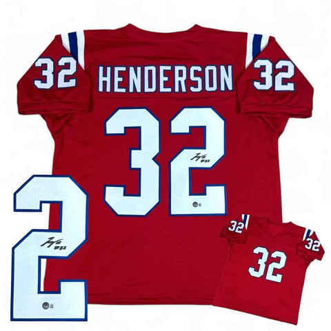 Treveyon Henderson Autographed Jersey - Red - Beckett Authenticated
