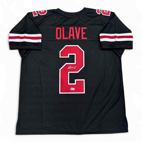 Chris Olave Autographed SIGNED Jersey - Black - Beckett Authenticated