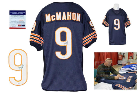 Jim McMahon Autographed Signed Chicago Bears Navy Jersey PSA DNA