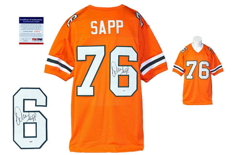 Warren Sapp Autographed Signed Miami Hurricanes Orange Jersey PSA DNA