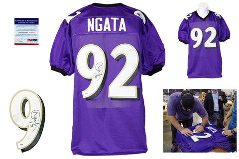 Haloti Ngata Autographed Signed Baltimore Ravens Purple Jersey PSA DNA