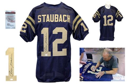 Roger Staubach Signed Jersey - JSA Witness - Naval Academy Autographed