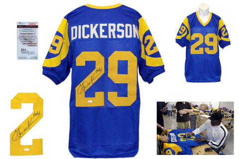 Eric Dickerson Autographed Signed Jersey - Royal - Beckett Witnessed