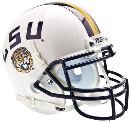 LSU Tigers White Mini Authentic Schutt Helmet