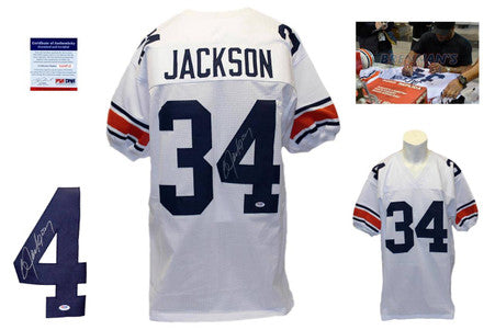 Bo Jackson Signed White Jersey - PSA DNA - Auburn Tigers Autograph