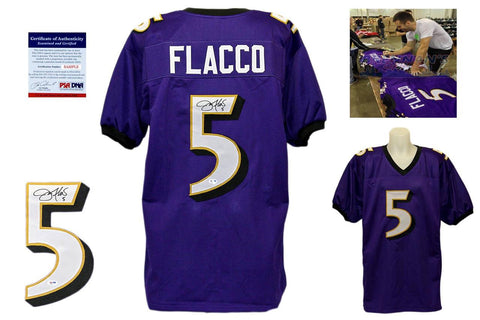 Joe Flacco Autographed Signed Delaware Blue Hens Blue Jersey PSA DNA