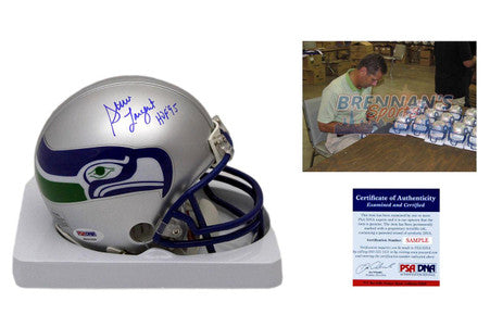 Steve Largent Signed Seattle Seahawks Mini Helmet - PSA DNA Authentic Autograph