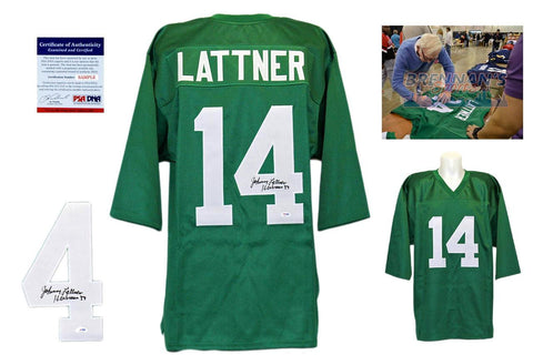 Johnny Lattner Signed Jersey - PSA DNA - Notre Dame Authentic Autograph