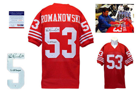 Bill Romanowski Signed Jersey - San Francisco 49ers Autographed - PSA DNA
