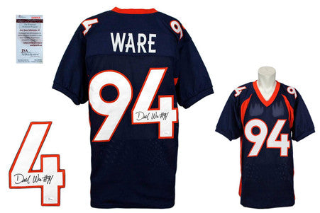 Demarcus Ware Signed Jersey - Denver Broncos Autographed - Navy - JSA