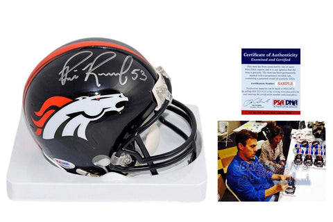 Bill Romanowski Signed Mini Helmet - Denver Broncos Autographed - PSA DNA