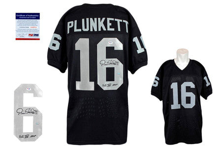 Jim Plunkett Autographed Signed Jersey - Black - Beckett Authentic