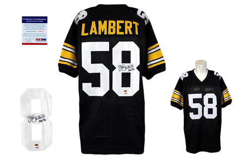 Jack Lambert Autographed Signed Jersey - PSA DNA Authenticated - Black