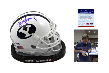 Steve Young Signed Mini Helmet - BYU Cougars Autographed