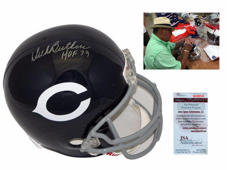 Dick Butkus Signed Chicago Bears Full Size Helmet - JSA Witness