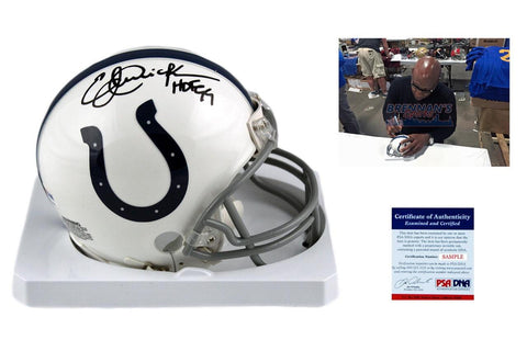 Eric Dickerson Autographed Indianapolis Colts Mini Helmet - PSA DNA Authentic