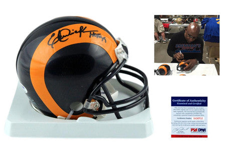 Eric Dickerson Autographed Signed Los Angeles Rams Mini Helmet - PSA