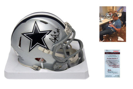 Dak Prescott Signed Speed Mini Helmet - JSA Witness - Dallas Cowboys Autographed