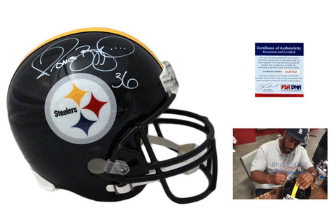 Jerome Bettis Autographed Pittsburgh Steelers Rep Helmet - PSA Authentic