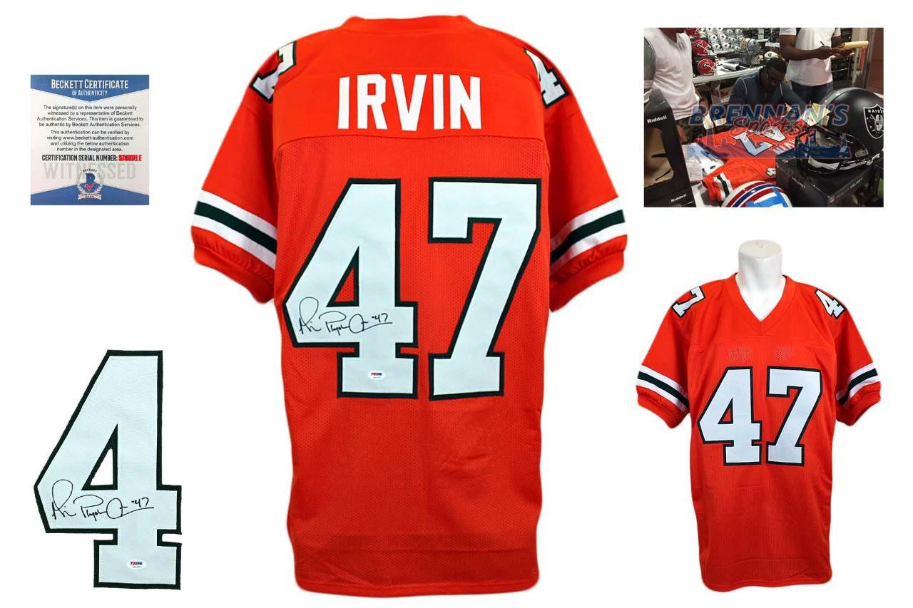 Michael Irvin Signed Jersey - Beckett - Miami Hurricanes Autographed