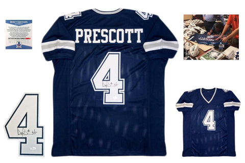 Dak Prescott Autographed Signed Jersey - Navy - Beckett Authentic