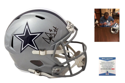 Dak Prescott Signed Speed Rep Helmet - Beckett - Dallas Cowboys Autographed