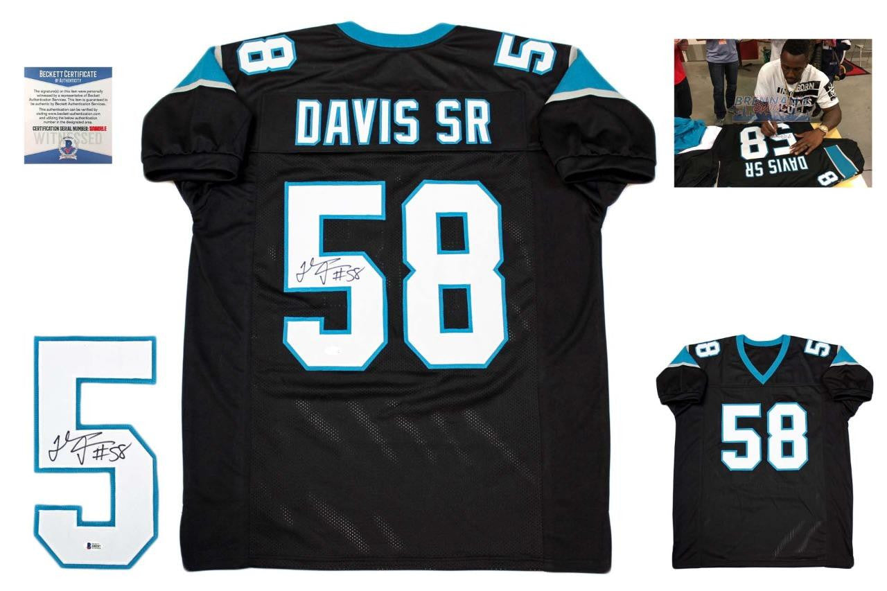 Thomas Davis Autographed Signed Jersey - Black - Beckett Authentic