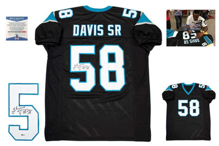 Thomas Davis Autographed Signed Jersey - Black - Beckett Authentic