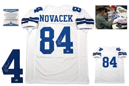 Jay Novacek Autographed Signed Jersey - White - Beckett Authentic