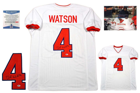 Deshaun Watson Autographed Signed Jersey - Beckett Authentic - White