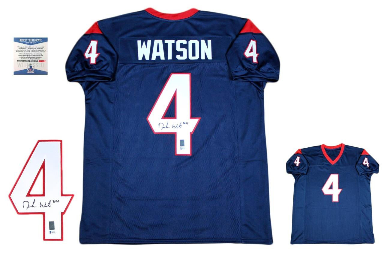 Deshaun Watson Autographed Signed Jersey - Navy - Beckett Authentic