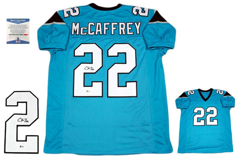 Christian McCaffrey Autographed Signed Jersey - Beckett Authentic - Blue