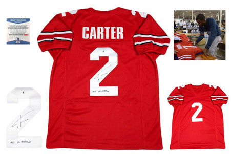 Cris Carter Autographed Signed Jersey - Red - Beckett