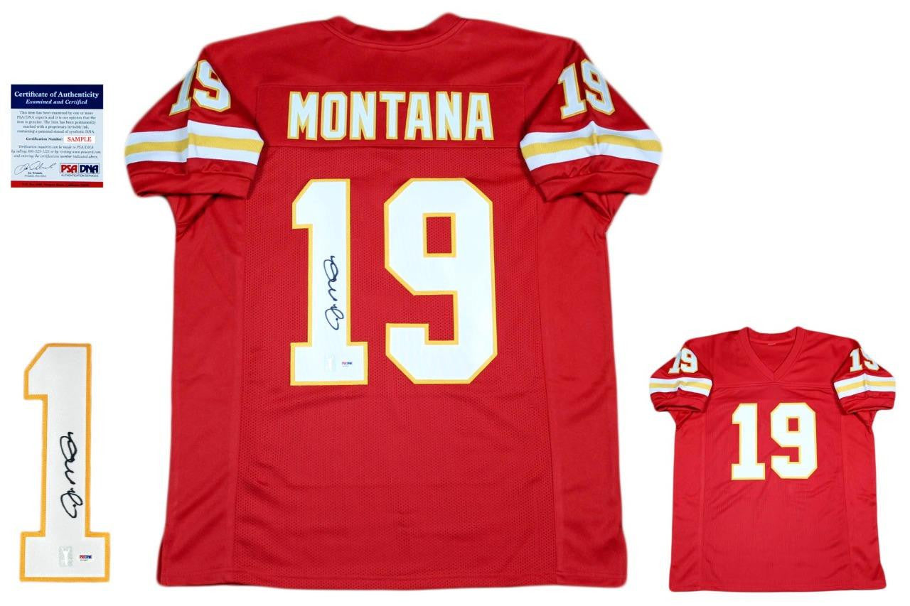 Joe Montana Autographed SIGNED Jersey - PSA - Red - KC