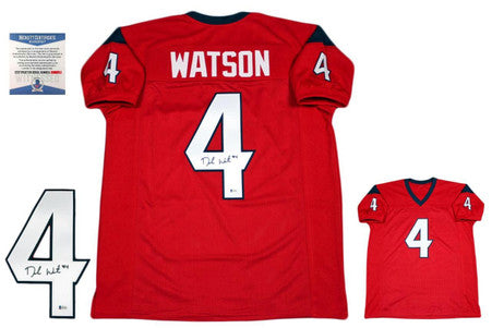 Deshaun Watson Autographed Signed Jersey - Beckett Authentic - Red