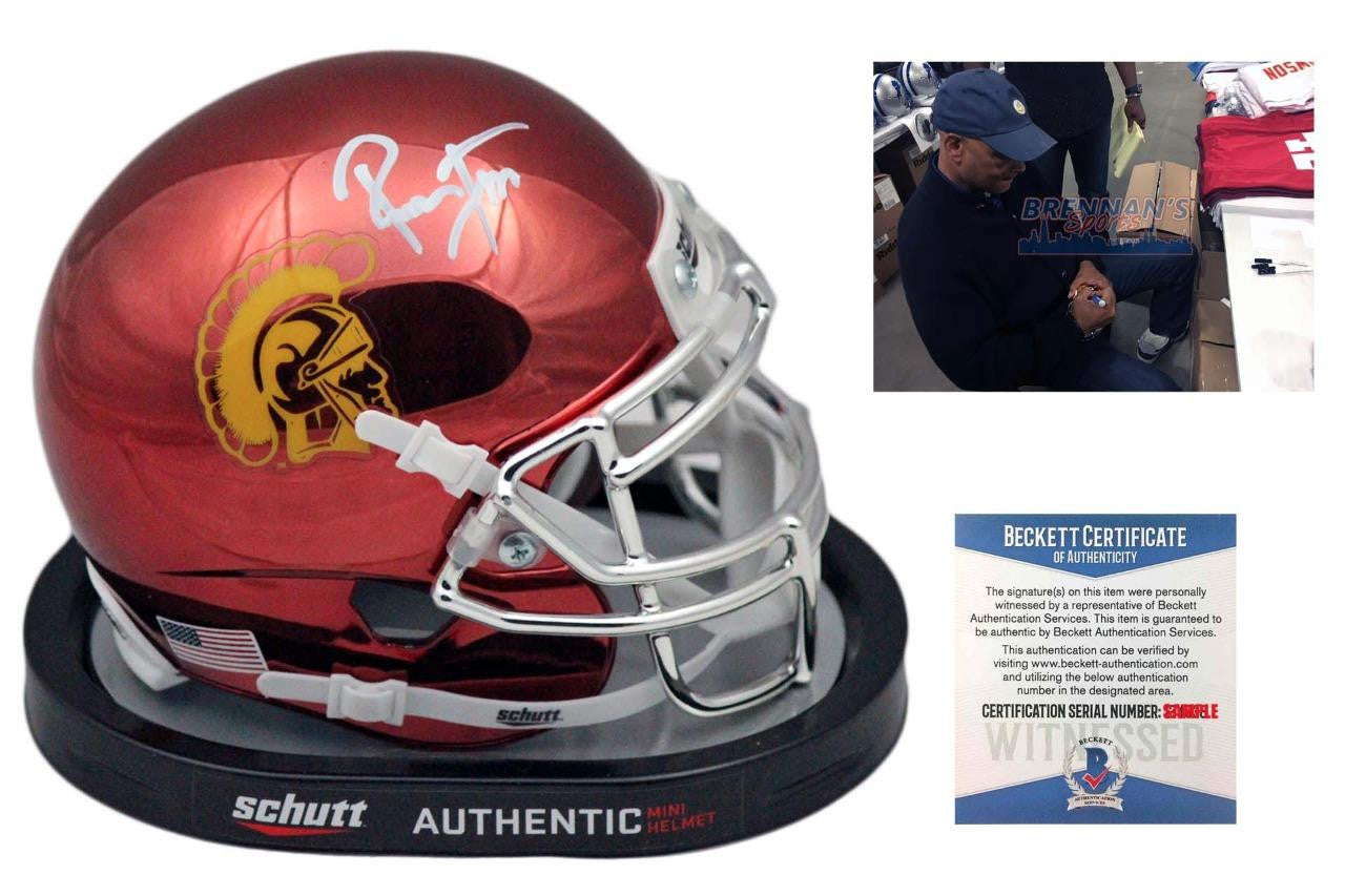 Ronnie Lott Autographed Signed USC Trojans Chrome Mini Helmet - Beckett Authentic