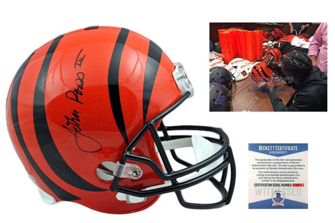 John Ross  Autographed Signed Cincinnati Bengals Full Size Helmet - Beckett Authentic