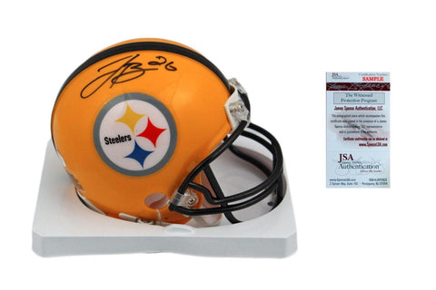 LeVeon Bell Signed Pittsburgh Steelers Throwback Mini Helmet - JSA Witness