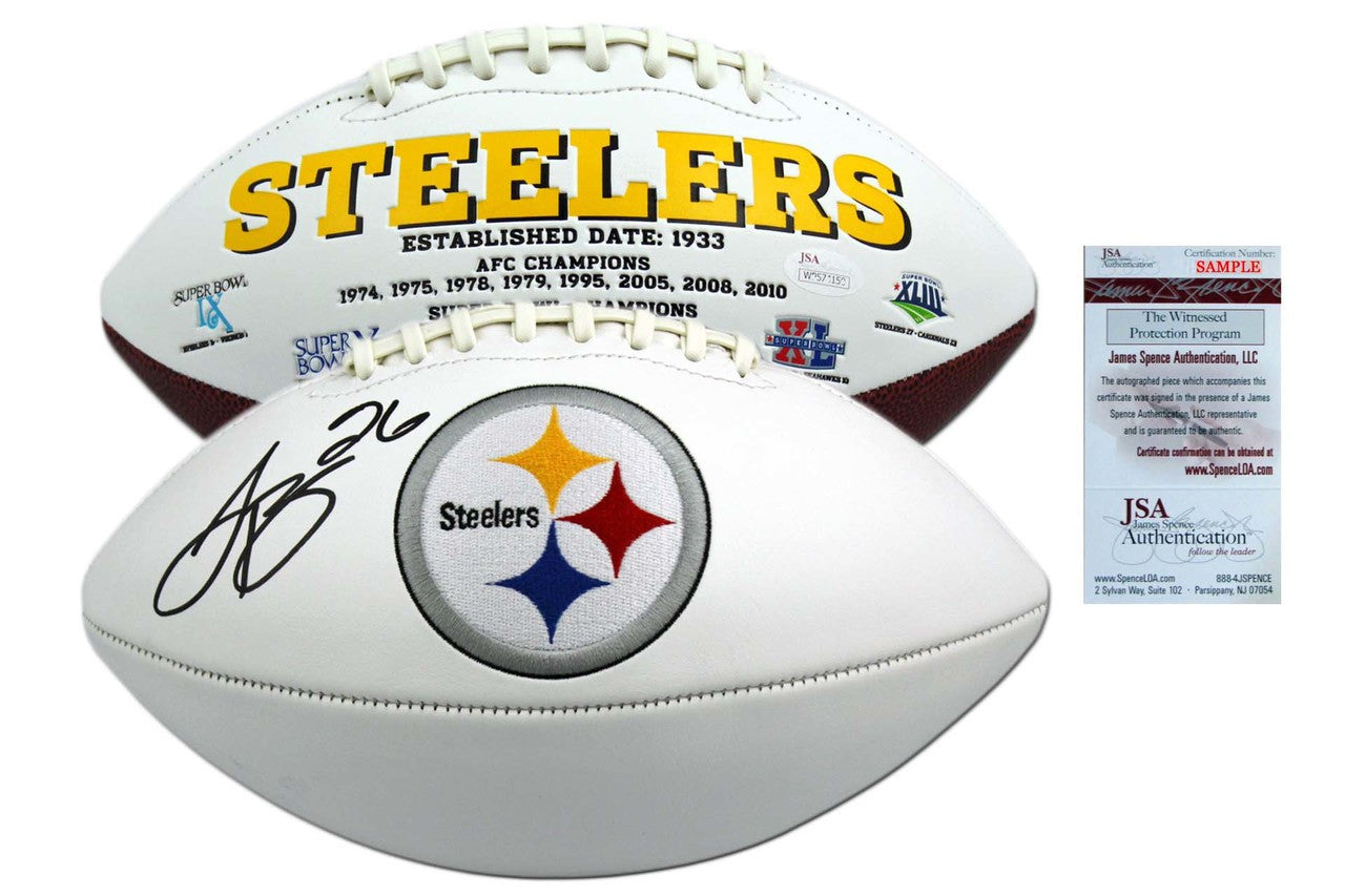 LeVeon Bell Autographed Football - JSA Witnessed Authentic w Photo