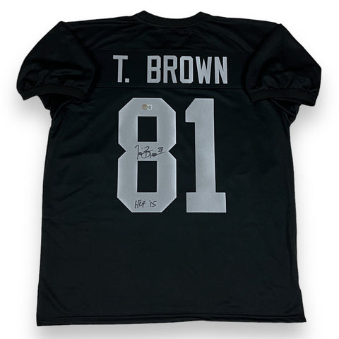 Tim Brown Autographed Signed Jersey - Black - Beckett Authentic