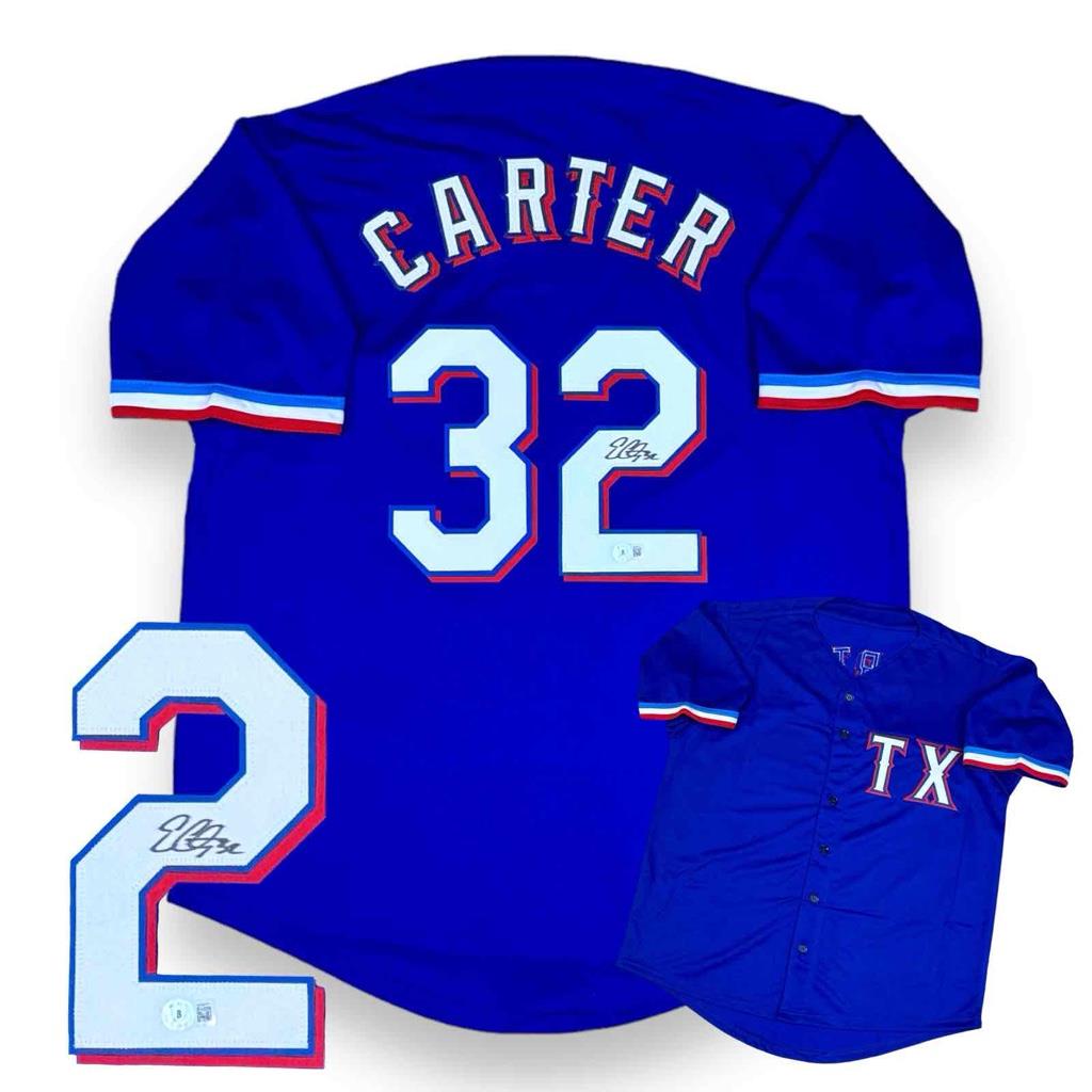 Evan Carter Autographed Signed Baseball Jersey - Beckett Authentic