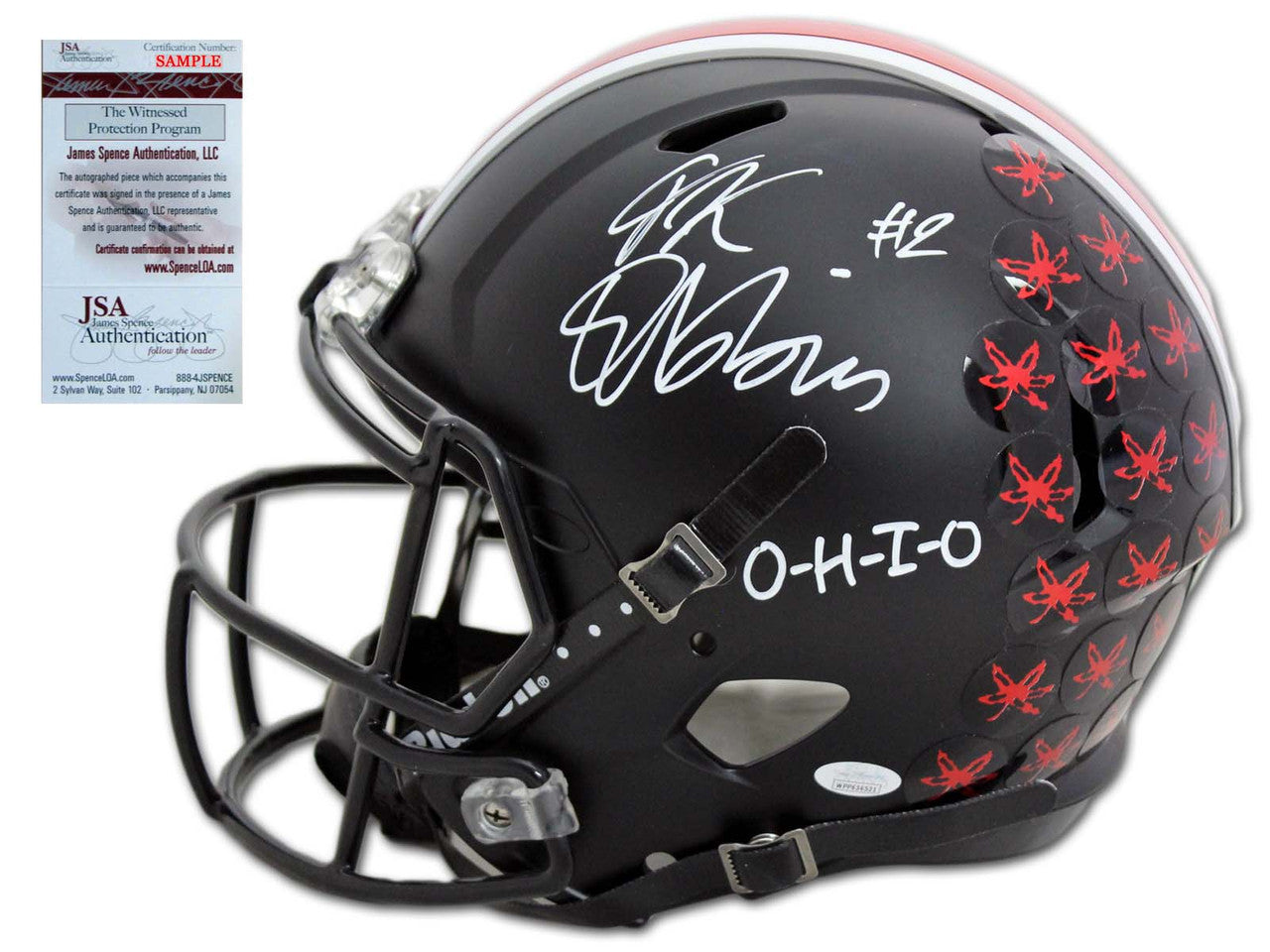 Ohio State Buckeyes JK Dobbins Autographed Signed Helmet - Full Size Black