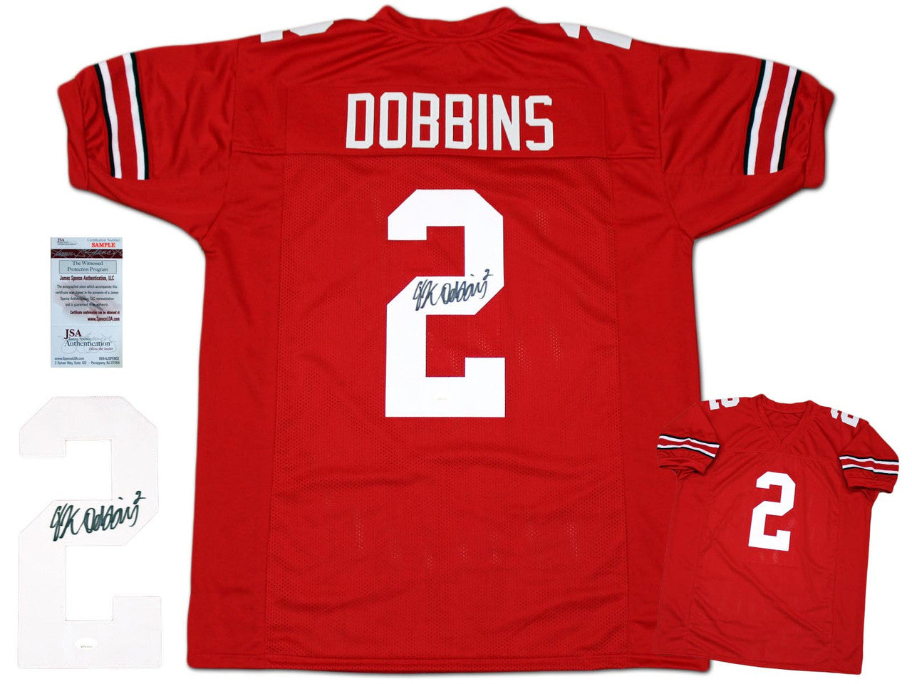 JK Dobbins Autographed Signed Jersey - Red