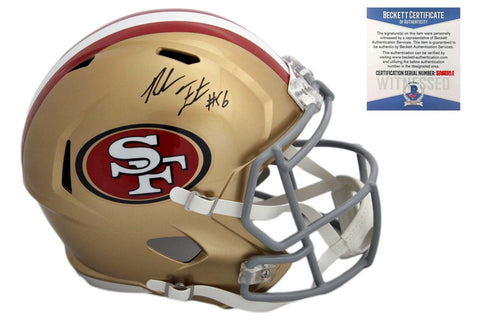 Reuben Foster Autographed Signed San Francisco 49ers Speed Rep Helmet