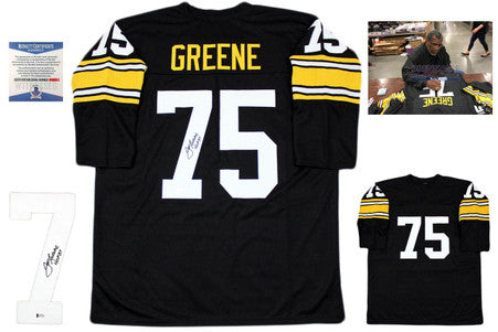Joe Greene Autographed Signed Jersey - Black - Beckett Authentic - LS