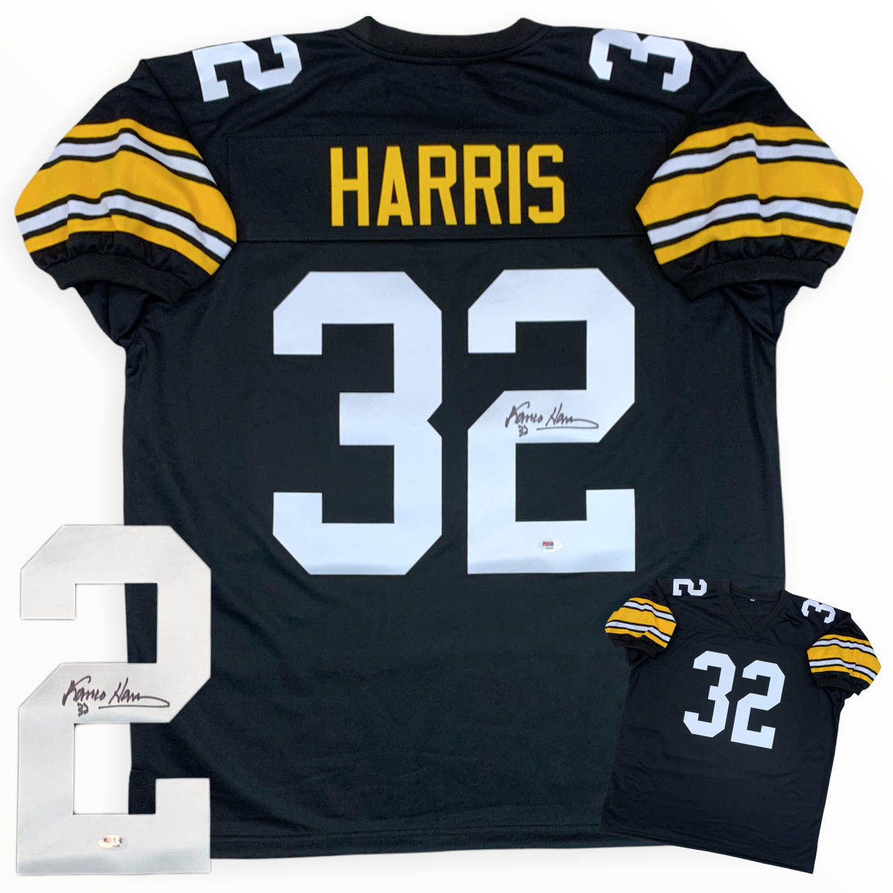 Franco Harris Autographed Signed Jersey - Black