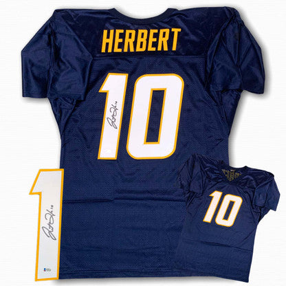 Justin Herbert Autographed Signed Jersey - Navy - Beckett Authentic