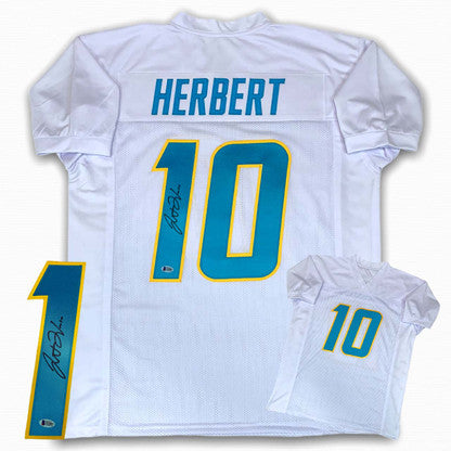 Justin Herbert Autographed Signed Jersey - White - Beckett Authentic